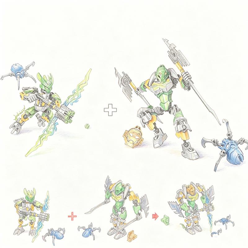 Bionicle Series Skull Warrior Mask Maker Building Blocks Anime Action Figures Soldier Warrior Bricks Toys For Boys Kids Gifts