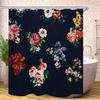 Sunflower Flowers Red Rose Shower Curtain Bath Waterproof Curtains For Living Room Luxury Set Screen Bathroom Accessories Sets