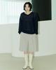 SALON DE SEOUL Unisex Textured Collar Knit - Navy