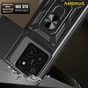 AMORUS For Xiaomi 14T Pro Case Kickstand PC+TPU Phone Cover with Camera Lens Slider