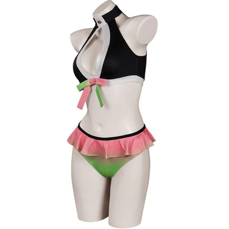 Demon Slayer Cosplay Costume Swimsuit Butterfly Shinobu Tanjiro Nezuko Bikini Cosplay Swimsuit Anime Clothing