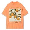 LOrangerie Printing Washed TShirts Womens Cotton Tops Comfortable Distressed ONeck T Shirts Summer Casual Womans Streetwear