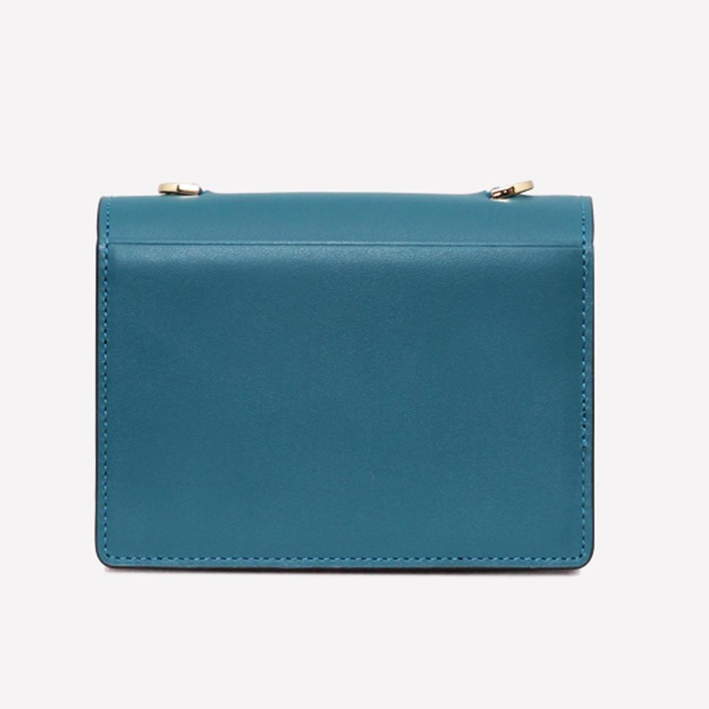 Matt [Refurbished] Postcard Cowhide Mini Bag Turquoise Blue