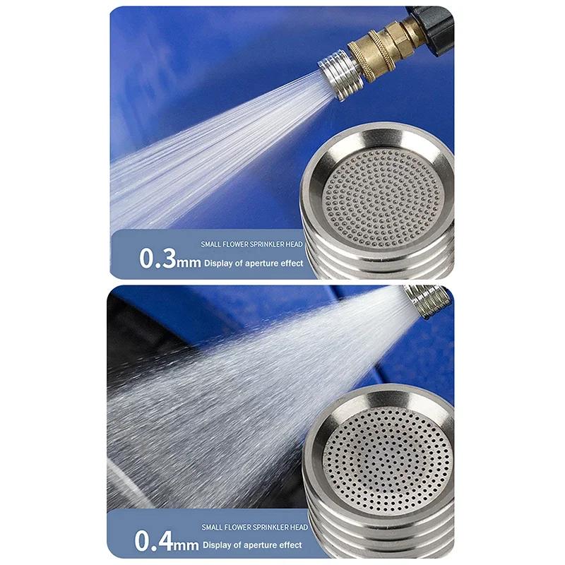 Stainless Steel Shower Blades High Pressure Water Gun Interface Washing Nozzle 1/4 Quick Connect Wash Cars Garden Urban Tool