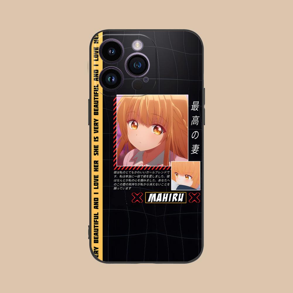 Angel Mahiru Shina Anime Phone Case for iPhone 16 15 14 13 12 11 X XR XS 8 7 Pro Max Plus Mini Colored Luxury Smartphone Pretty