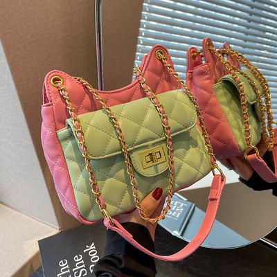 Kleine Tasche Damen Frühling und Sommer Nischen-Rhombus-Kette Messenger Bag Damen Bucket Bag
