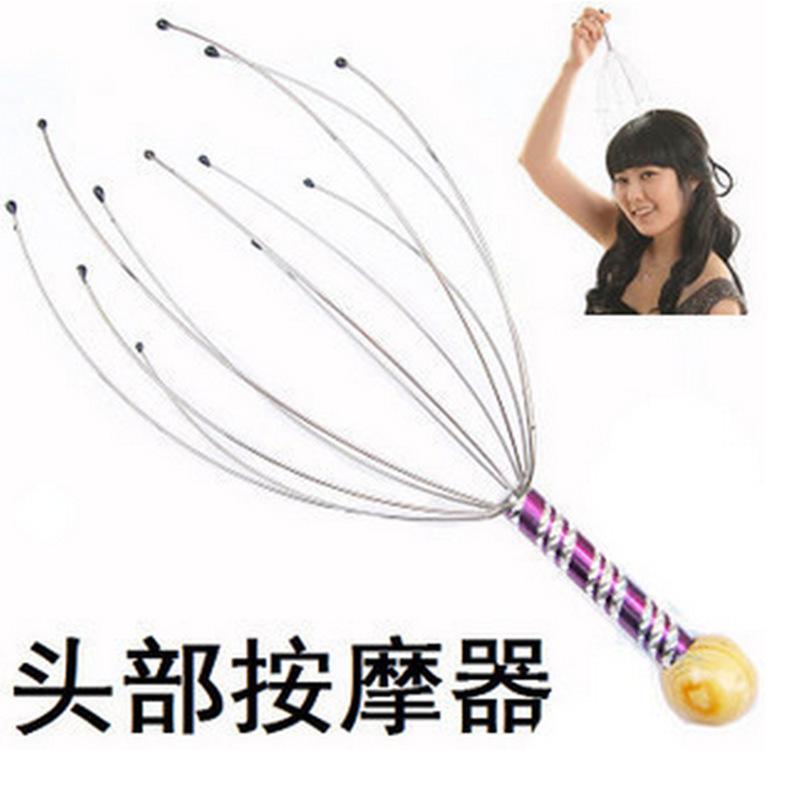 relaxing massage  Head massage thread stainless steel octopus head massager relaxor for relieving brain fatigue