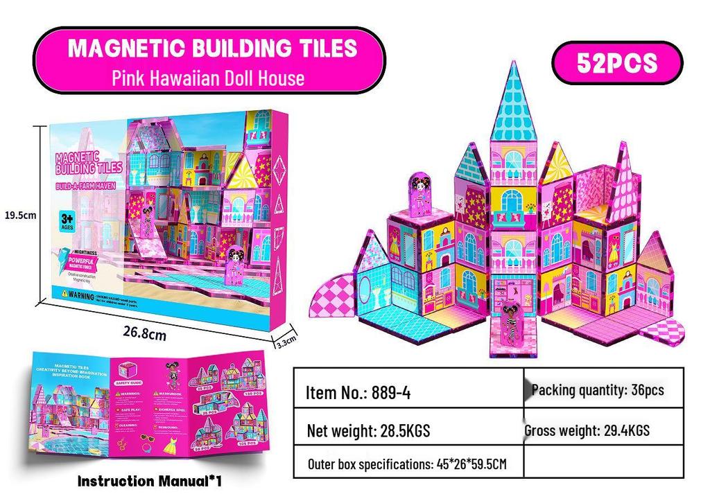 Magic Castle Magnetic Tiles: DIY Educational Building Blocks 