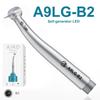 AiKO Series A9LG-M4/B2 Dental Self-generator LED Air Turbine Handpiece High Speed Quattro Spray Standard Head 2/4 Hole Dental Tool