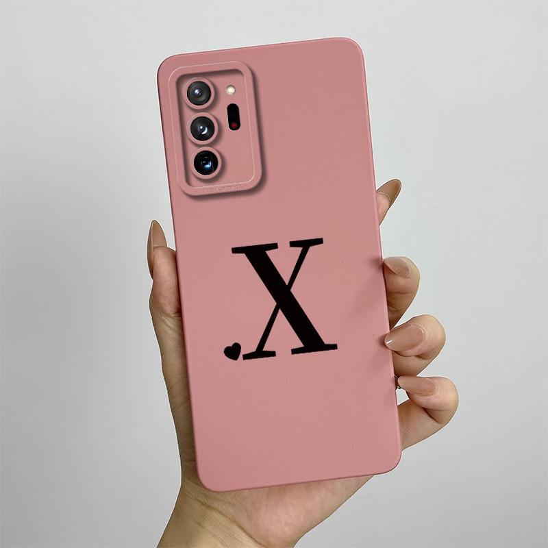 

For Samsung Note 20 Ultra Case Galaxy Note 20 Phone Case SM-N981B SM-N986B Cute Letters Shockproof Bumper Cover TPU Soft Fundas Galaxy Note 20 Ultra