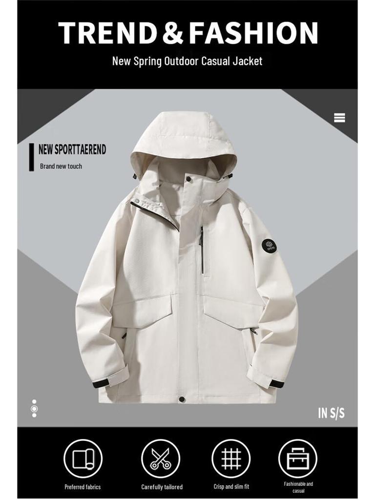 Jeanswest Men's Spring Autumn Outdoor Windbreaker Jacket
