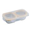 Stainless Steel Meal Preparation Container Double Compartments Lunch Holder For Offices Commutes And Outdoor Activity