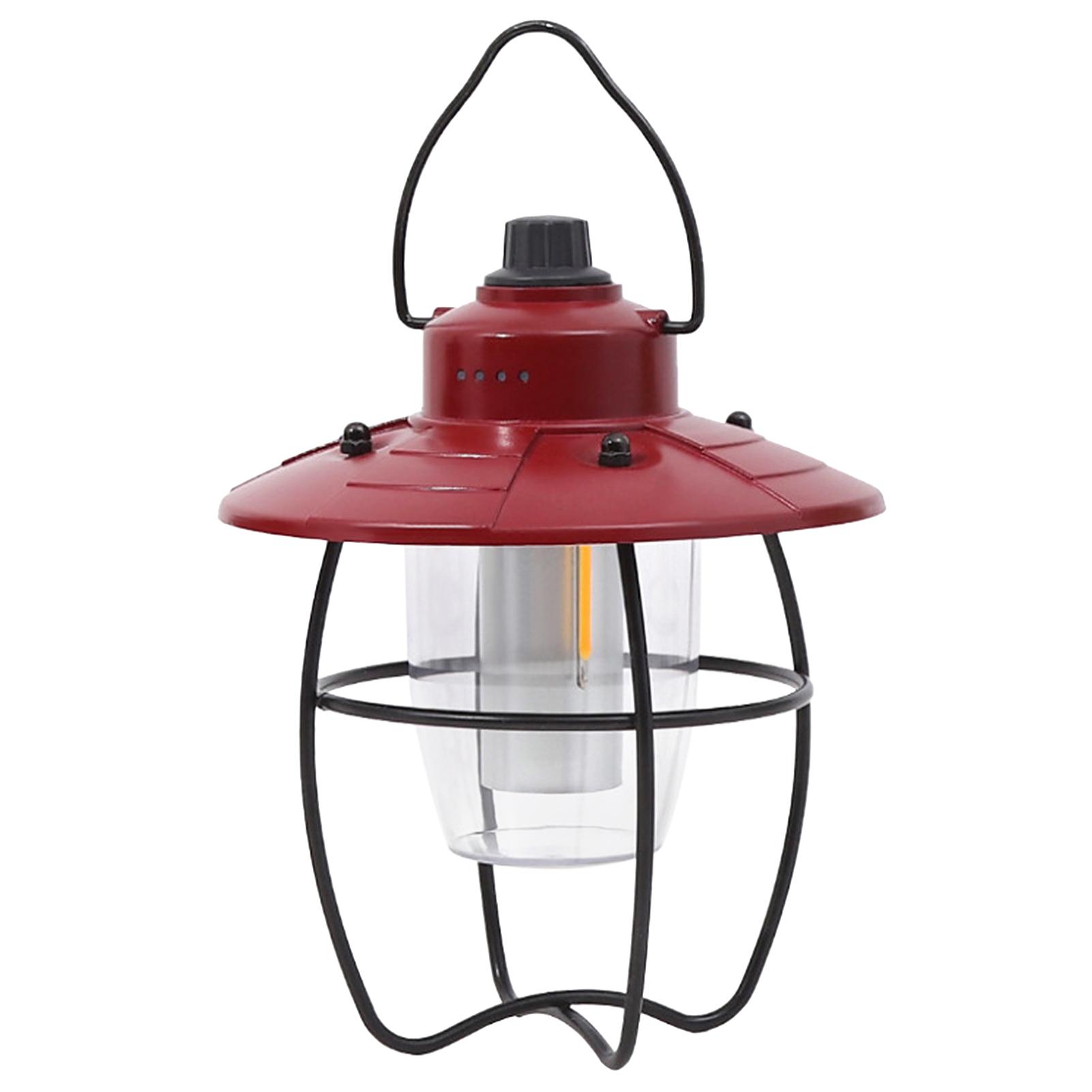 Lanterne de Camping rechargeable USB, lumière suspendue pour tente, Camping en plein air, pêche, sac à dos rouge