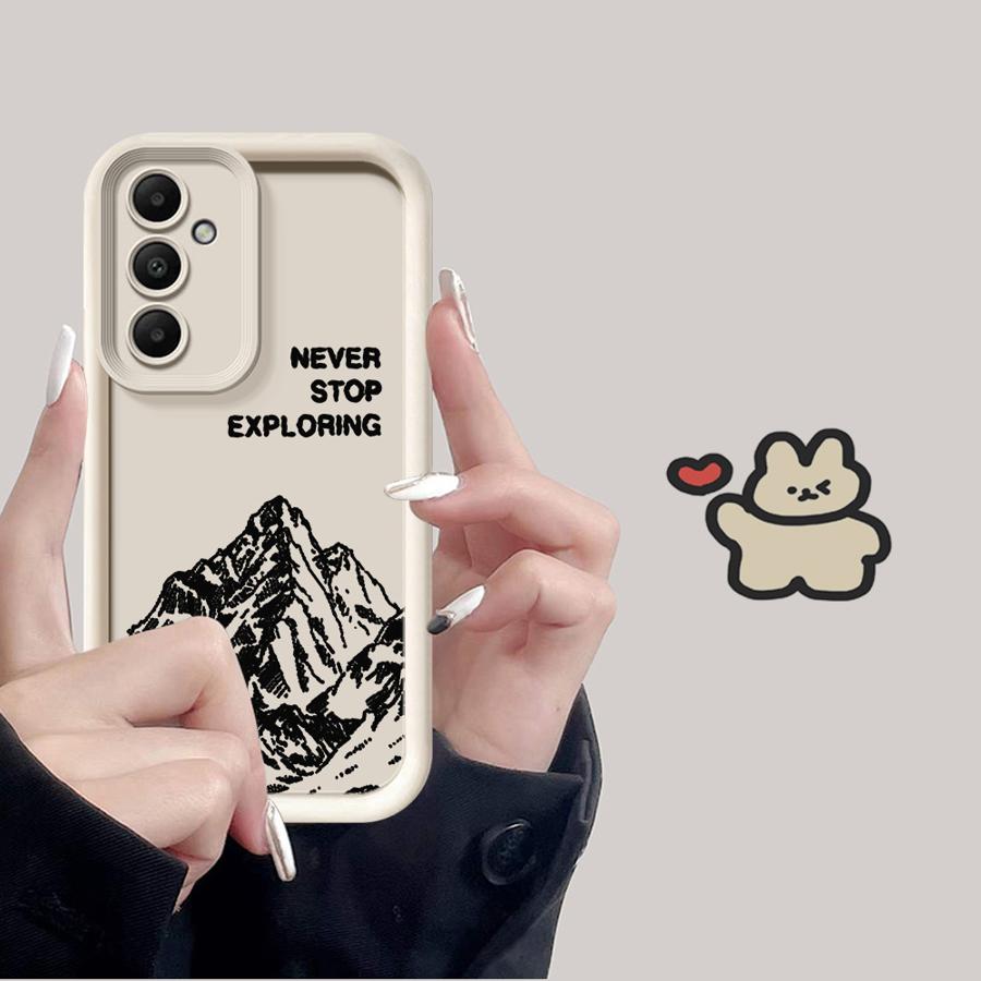 Simple Mountain Case for Samsung Galaxy A14 A26 A22 A34 A24 A13 A23 A12 A56 A33 A36 A32 A16 Soft Cover