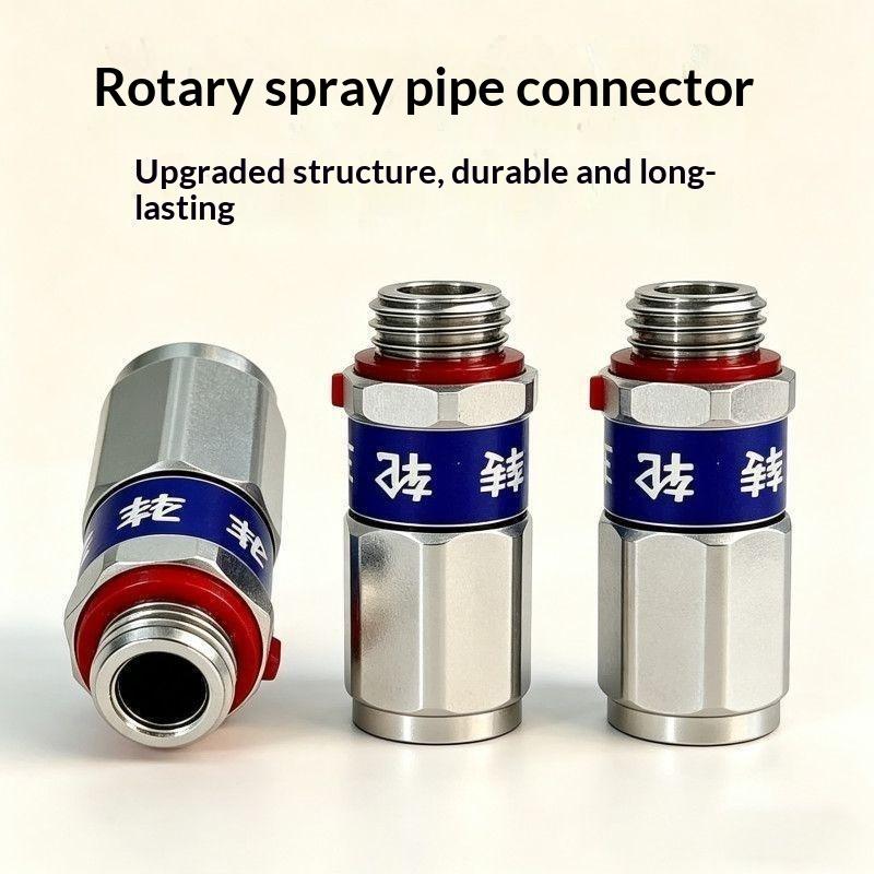 360 Degree Rotatable Antitwist Stainless Steel Water Hose Fitting For Agricultural Spray Nozzle Car Motorcycle Wash