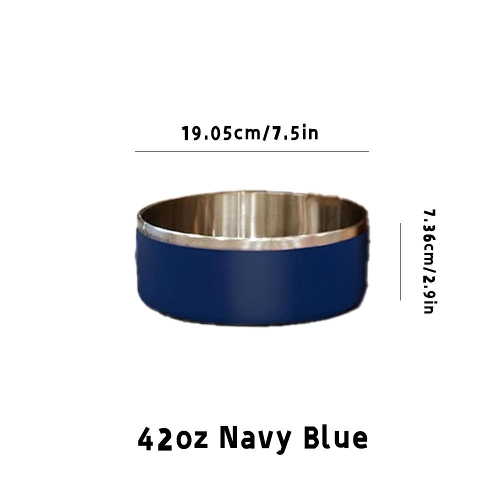 

Pet stainless steel bowl, suitable for water and food, comes with a non-slip silicone mat, double-layer non-slip design