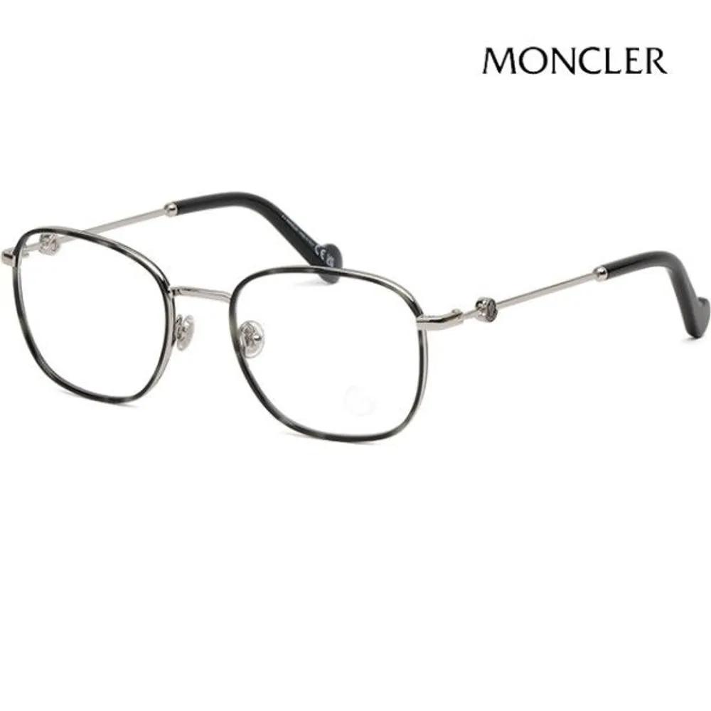 

[Moncler] Eyeglass Frames ML5108 016 Square Windsor Rim Lightweight Metal Frames Grey Leopard Print