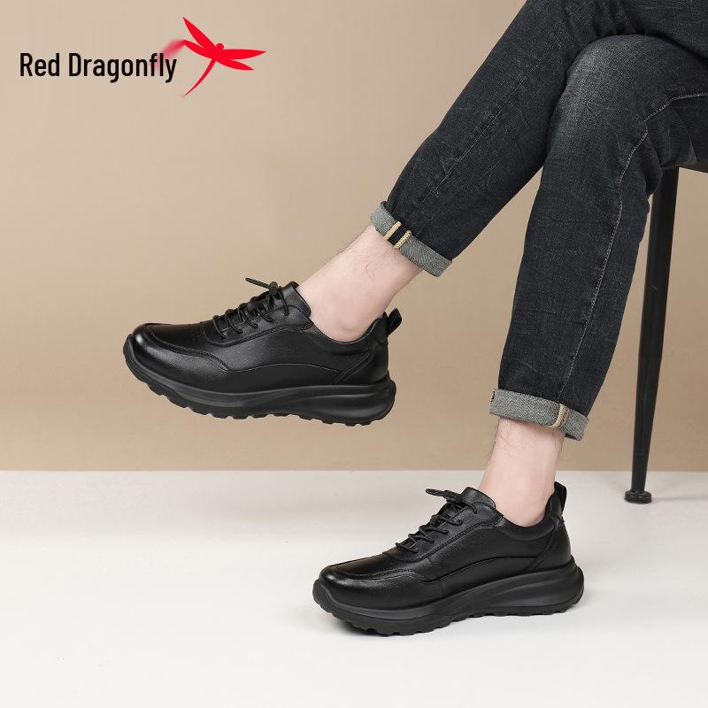Red Dragonfly Herren Herbst Leder Sneaker - Wasserdicht, Rutschfest, Lässige Reiseschuhe mit Weichsohle