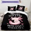 3pcs Custom Name Axolotl Bedding Set Duvet Cover Closure Includes 1 Duvet Cover & 2 Pillowcases, Soft and Comfortable for All Seasons.