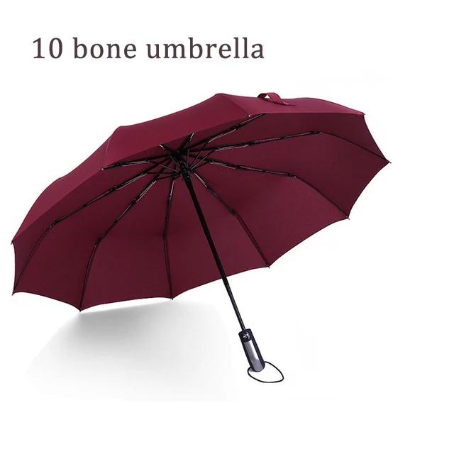 Odporny na wiatr składany parasol automatyczny deszcz kobiety Auto luksusowe duże wiatroszczelne parasole deszcz dla mężczyzn czarna powłoka 10K Parasol