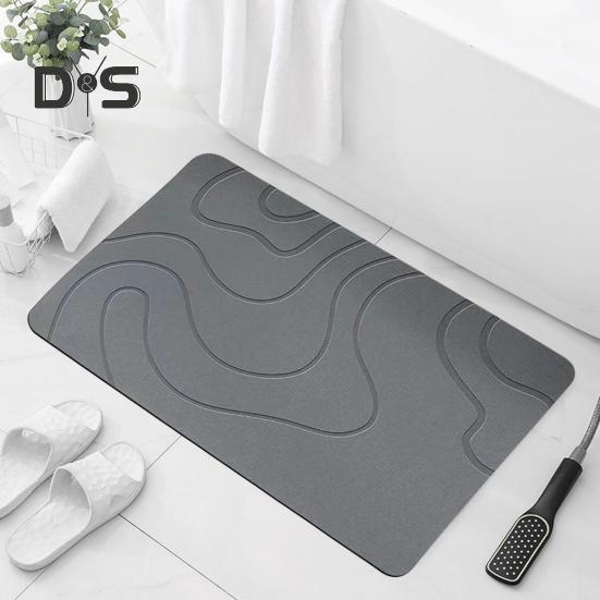 Baderomsgulvmatte Rasktabsorberende Hurtigtørkende Diatoméjord Sklisikker Bunn Inngangsmatte Trenger ikke vask Flerbruks Badekar Dusj Vask Kjøkken Teppe