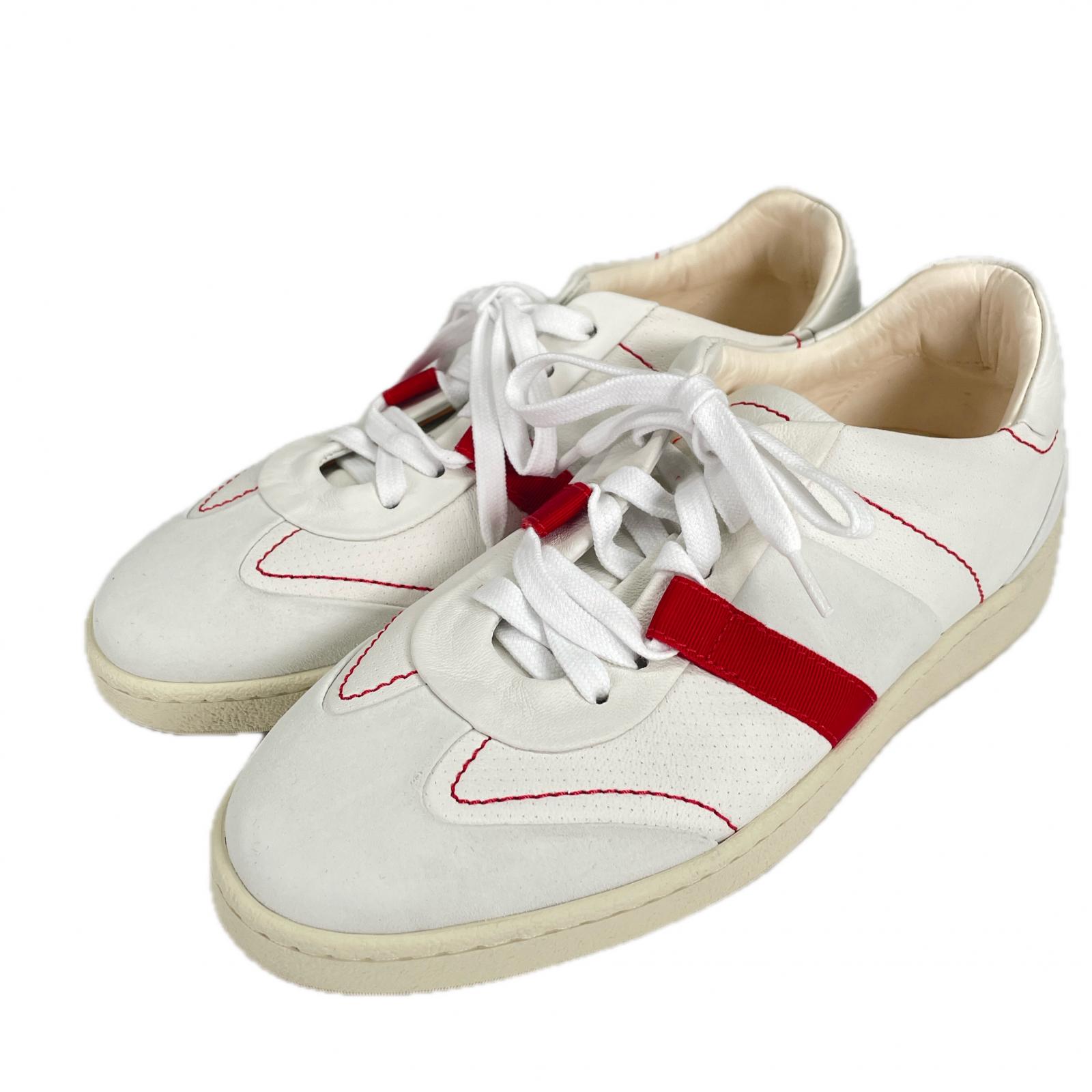 

Excellent Salvatore Ferragamo Low cut sneakers GARDA white leather mens 6 Used