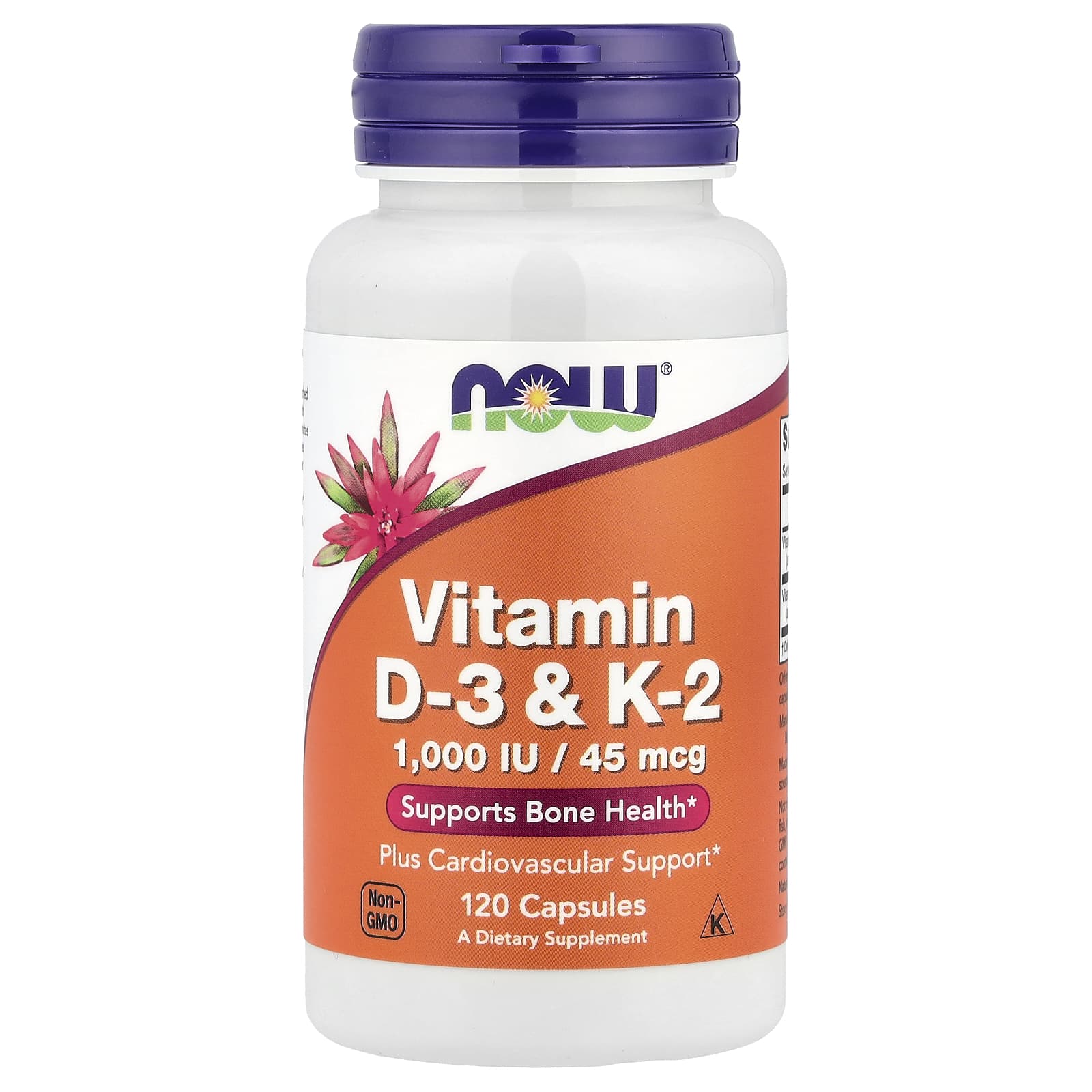 

Vitamin D-3 & K-2, 120 Veggie Capsules