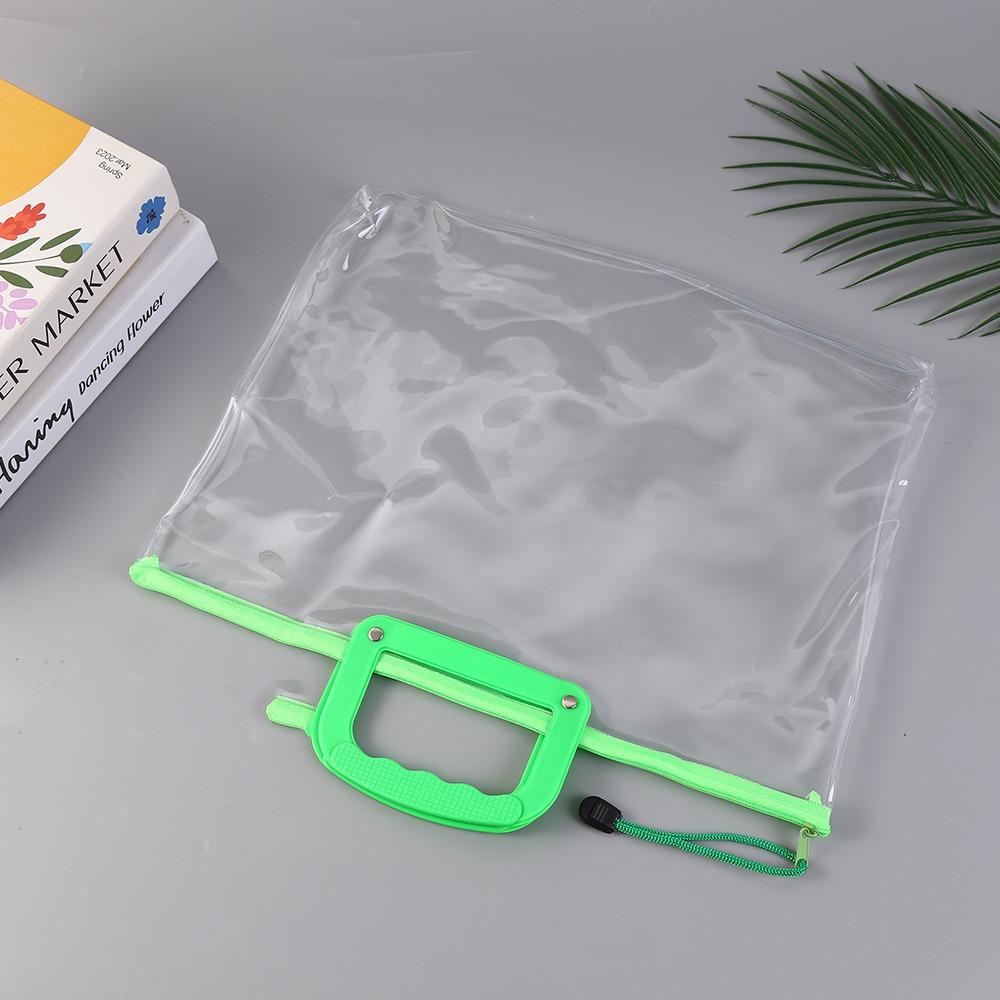 Waterproof Storage Bag PVC File Bag Portable Pen Bag  School Office
