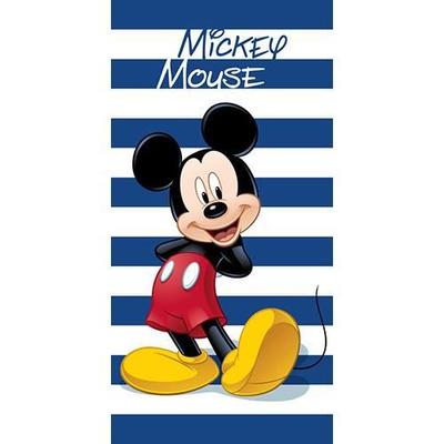 Beach Towel - Disney - Mickey Mouse - 70 X 140 Cm - Polyester - Washable At 40°