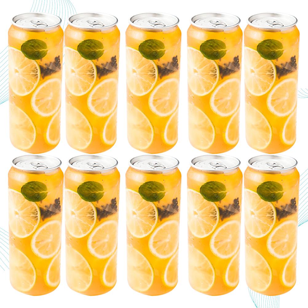 10PCS Plastic Coffee Bottles Disposable Empty Juice Bottles PET Water Storage Container