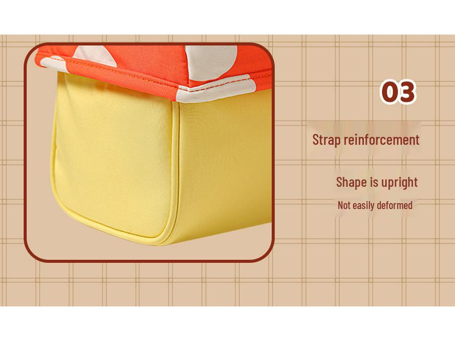 Niedliche Cartoon-Pilz Make-up-Tasche - Damen Große Kapazität Tragbare Oxford-Stoff Handheld Aufbewahrungstasche