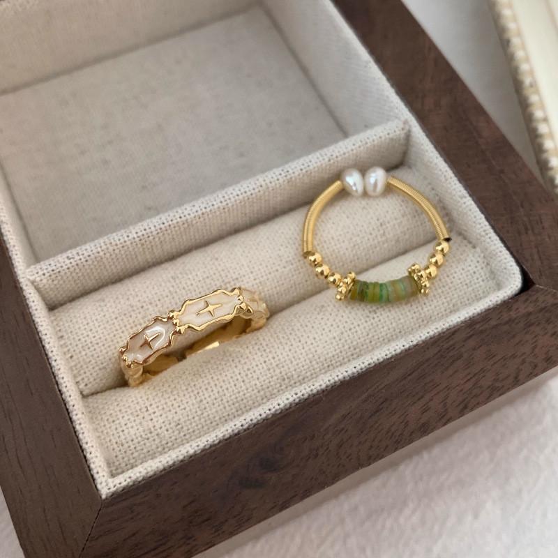 Schicker Modischer Offener Verstellbarer Damenring Einzigartige Geometrische Form In Kupfer