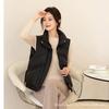 Down Cotton Clothes, Vest Women's Stand-up Collar, Autumn and Winter New Vest, Light and Warm, Large Size Trendy, Simple and Generous Temperament