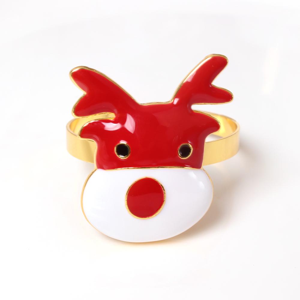 4PCS Table Napkin Ring,Christmas Napkin Buckle, Gift box, Snowflake Crafts Holder Handmade Party Supplies Christmas Decorative