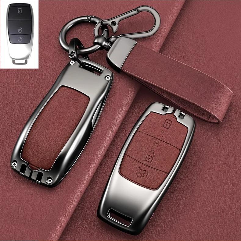 For Mercedes Benz new key protection case C260L shell E300L buckle A200L car glass/GLB/GLC/GLE high-end feel