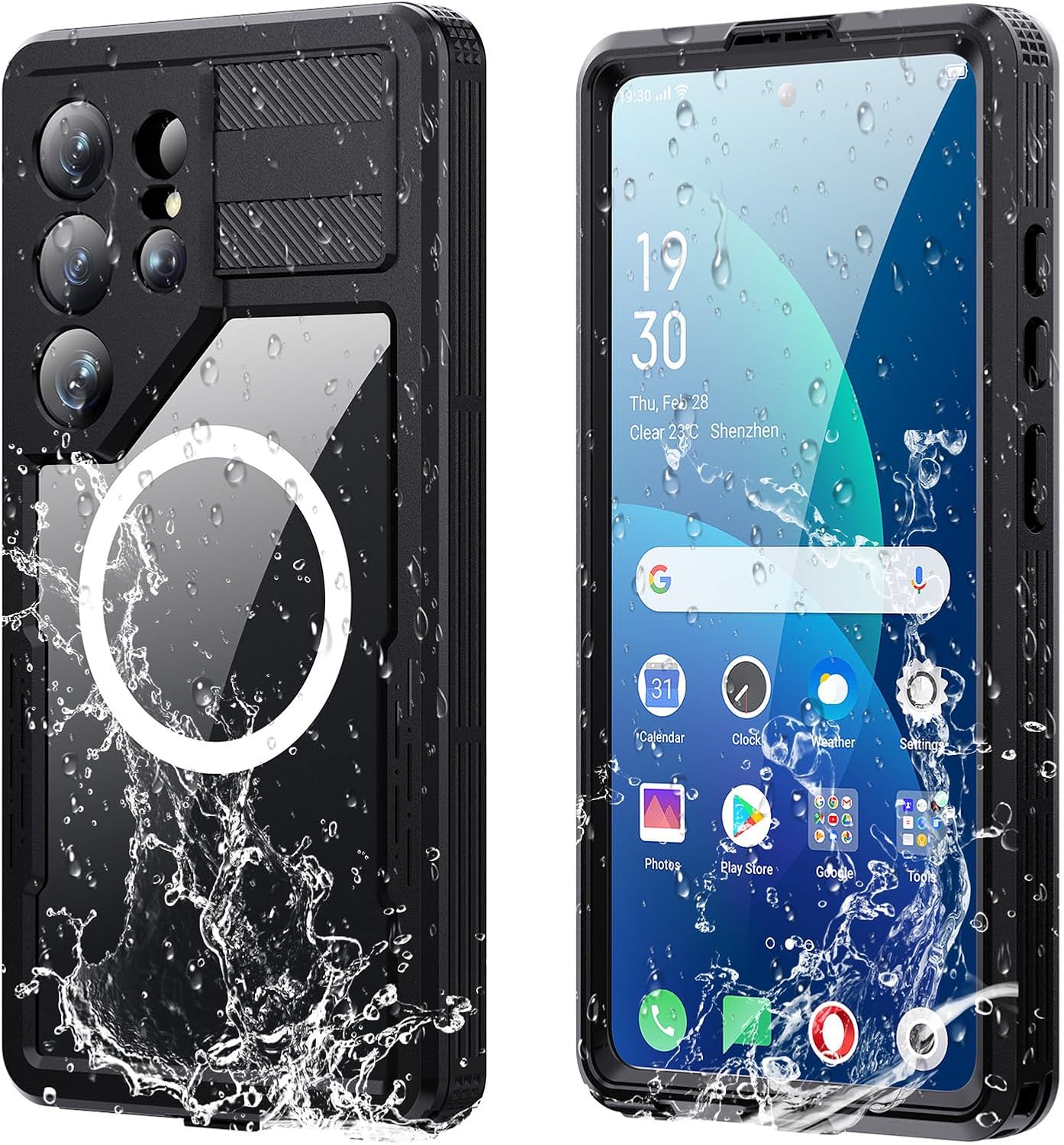 For Samsung Galaxy S26 Ultra Waterproof Case, Full Shockproof Dustproof ith Screen Protector, For Samsung S26 Waterproof Case Pc + tpu&Galaxy S26 чёрный