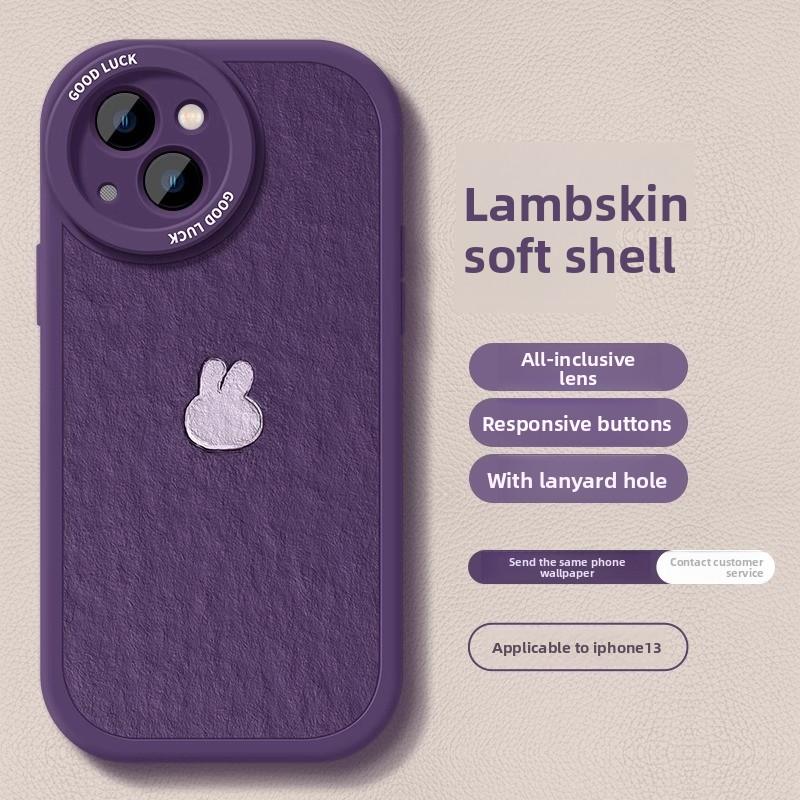 Round Lens Leather Apple 16 Phone Case 15 Plus Red Full Coverage 14 Pro Max 13 Pro Protective Cover Airbag