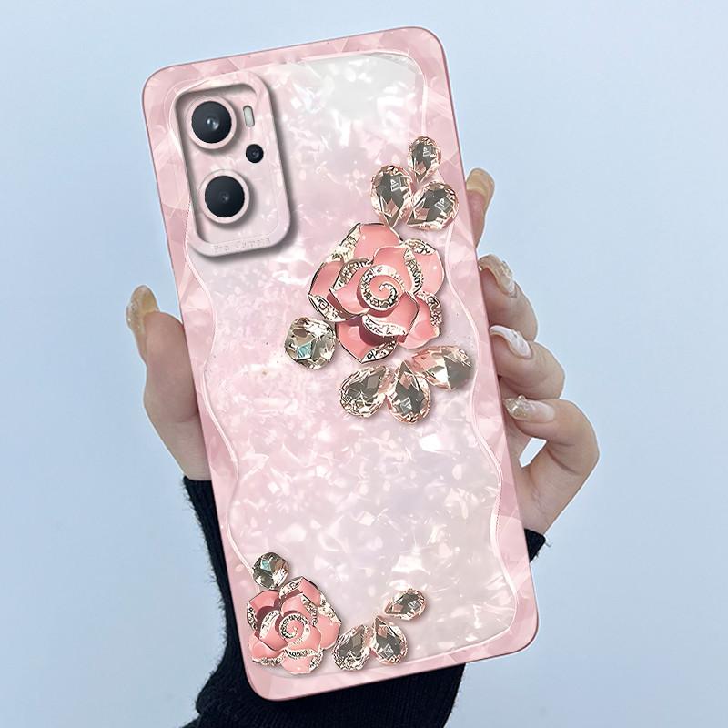 For OPPO A96 CPH2333 Realme 9i 4G RMX3491 Phone Case Fashion Simplicity Oil Painting Flowers Silicone Soft Shockproof Back Cover