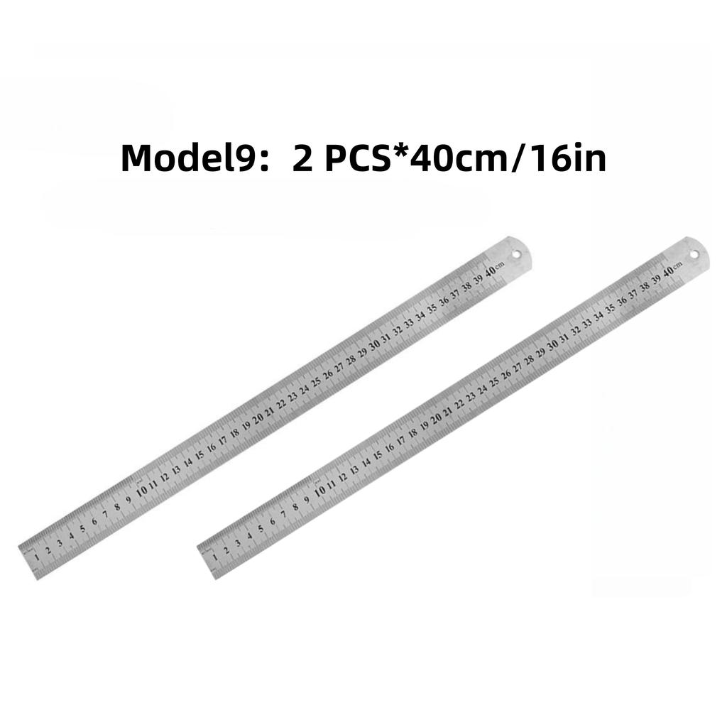 Doppelseitiges 15-50cm/6-20in Verdicktes Edelstahllineal Geeignet für Basteln, Entwerfen, Architekturprojekte und Holzbearbeitung
