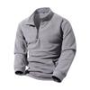 Men's New Fashion Solid Color Half Zipper Hooded Sweatshirt Fleece Long Sleeve Casual Loose Outdoor Warm Breathable