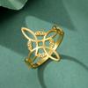 LIKGREAT Vintage Witch Knot Ring for Women Men Stainless Steel Finger Rings Wicca Protection Good Luck Amulet Pagan Jewelry Gift