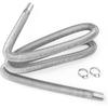 1" Stainless Steel Exhaust Hose, Fuel Tank Diesel Gas Vent Hose,78.7" Flexible Exhaust Tubing Diesel Heater Exhaust Pipe, 1" Inner Diameter Air