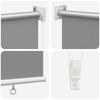 Outdoor Roller Blinds with UV Protection Light Grey 120 x 140 cm