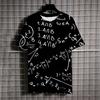 3D Printed Math Formula T-Shirt For Men Experiment Pattern T Shirts Summer Casual Short Sleeves Round Neck