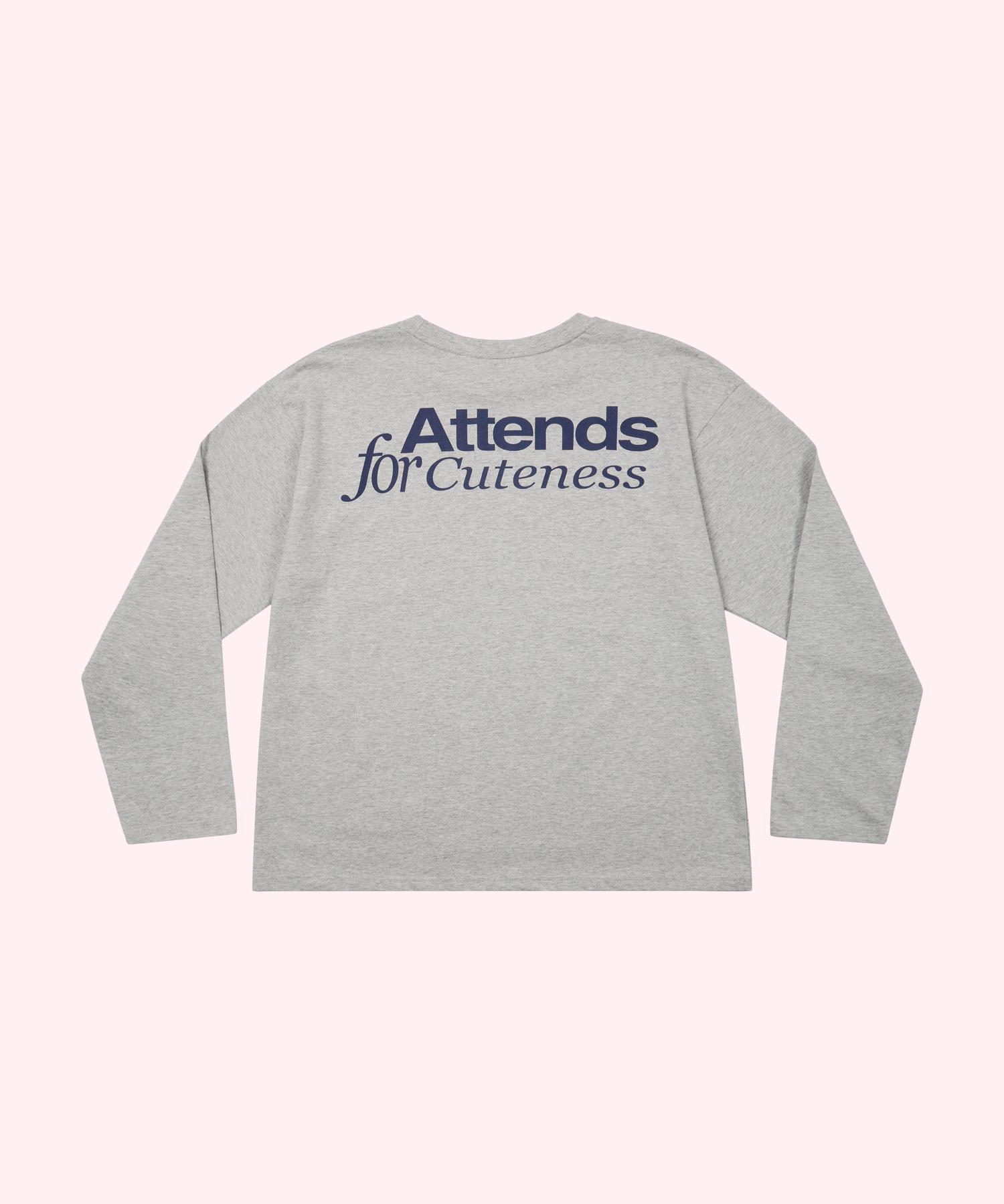 Attens Gray Long Sleeve Tee Shirt
