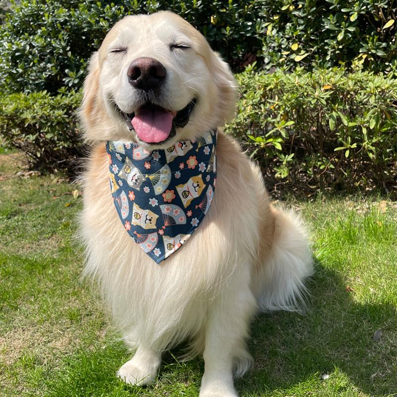 Pet Bib Triangle Scarf for All Dogs: Golden Retriever, Samoyed, Shiba Inu