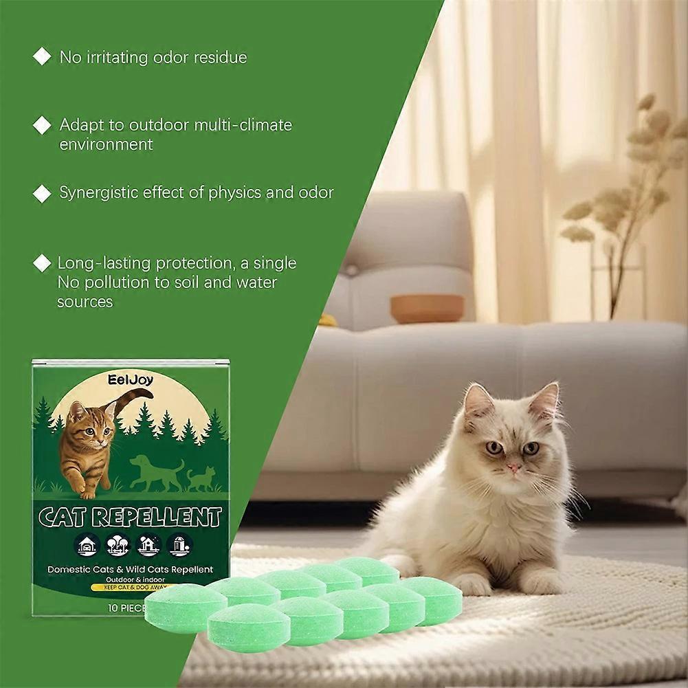 10-Pack Cat Repellent, Peppermint Oil Cat Deterrent, Indoor Outdoor Pet Repellent