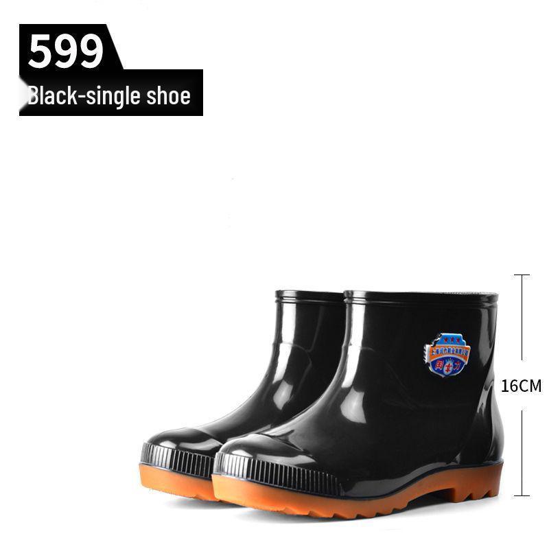 

Мужские полувысокие резиновые сапоги со съемными хлопковыми флисовыми галошами, подошвой из термопластичной резины и износостойким дизайном. 44