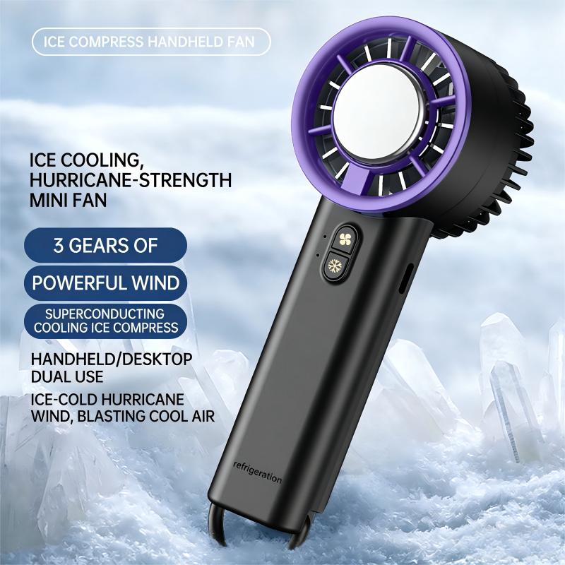 New Handheld Mini Fan Portable Semiconductor Ice Cooling Fan Mini Portable Handheld Cooling Fan For Home Office Travel