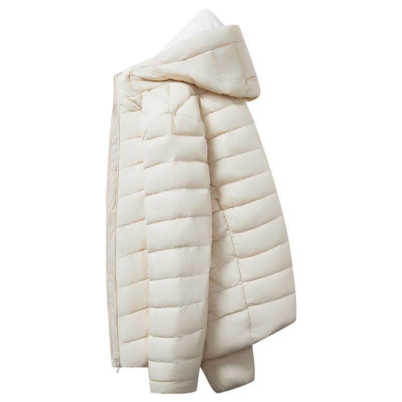 Women Winter Coat Ultra Light White Duck Down Jacket Slim Women Winter Puffer Jacket Portable Windproof Down Coat